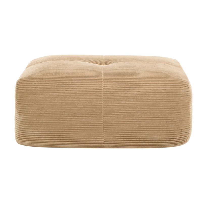 Velours côtelé de chameau et coin avec coussins, aucun assemblage requis, accoudoir incurvé, ergonomique multi-angle réglable, siège en éponge haute résilience 32D, siège et repose-pieds élargis, profondeur de 36,75 po,