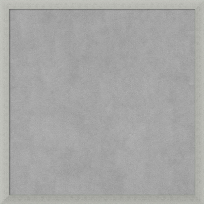 Tableau magnétique encadré feuille d'argent, H 22 po x l 22 po
