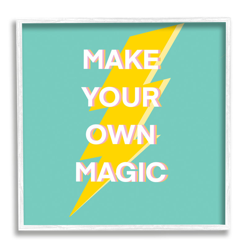 Make Your Own Magic Lightning Bolt by Ashley Singleton - Floater Frame Print on Wood, 24" H x 24" W x 1.5" D