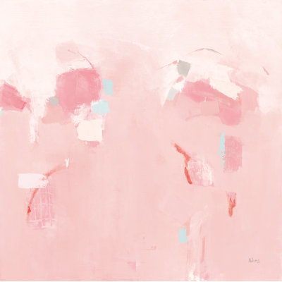 Splash Pink 1 Piece Wrapped Canvas Painting
