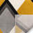 Markovich Gold Modern Geometric Stripes 3D Textured Rug-40578624