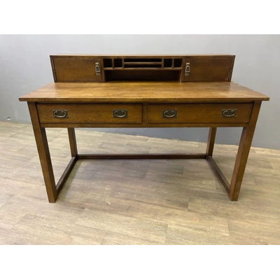 Bureau en bois massif avec rehausse Meunier