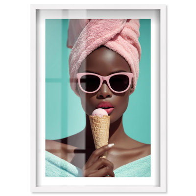 «Sweet Escape II Shadowbox Print Vintage Art Prints» par Notoriart, cadre blond, 16 x 24