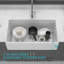 36" White Farmhouse Sink - 36 X 20 X 10 Inch Kitchen Sink Apron-Front White Porcelain Ceramic Single Bowl Kitchen Farm Sinks