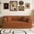 Corduroy Folding Mattress Couch with Fixed-Shape Frame, Floor Sofa Lounge Couch-1735442993