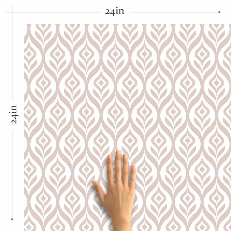 Panneau de papier peint adhésif l 24 po Lattice, L 126 po x l 24 po
