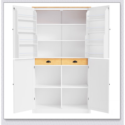 Grande armoire de rangement autoportante 40,2 x 20 x 71,3 pouces avec 2 tiroirs