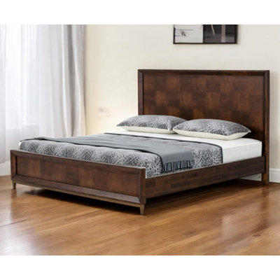 Brown Wood Queen Bed Frame