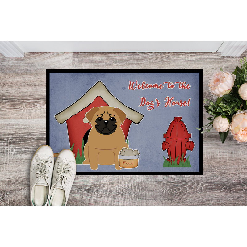 Tapis antidérapant pour chien Christianne, Brun, Rectangle 1 pi 6 po x 2 pi 3 po