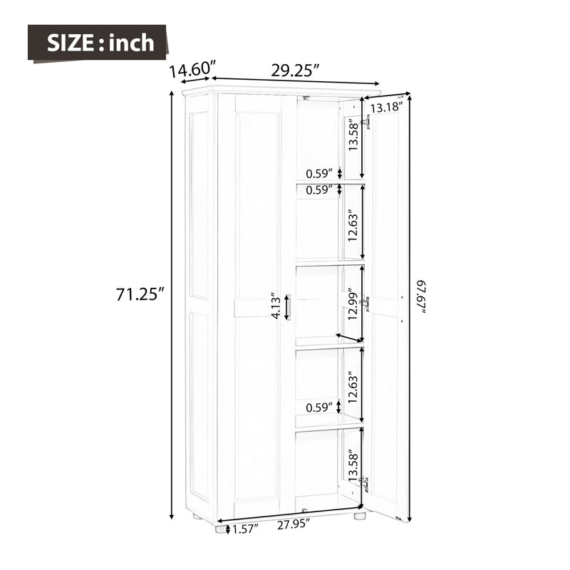 Meli Freestanding Standard Linen Cabinet