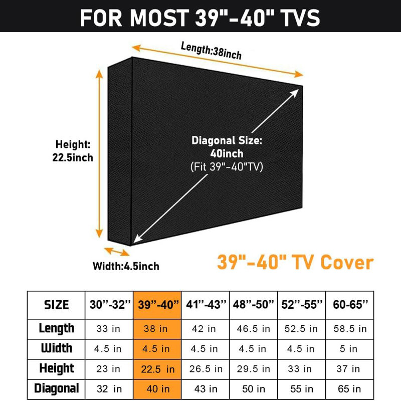 HOMEYA 35'' H x 58.5'' W TV Enclosure, 22.5" H x 38" W x 4.5" D