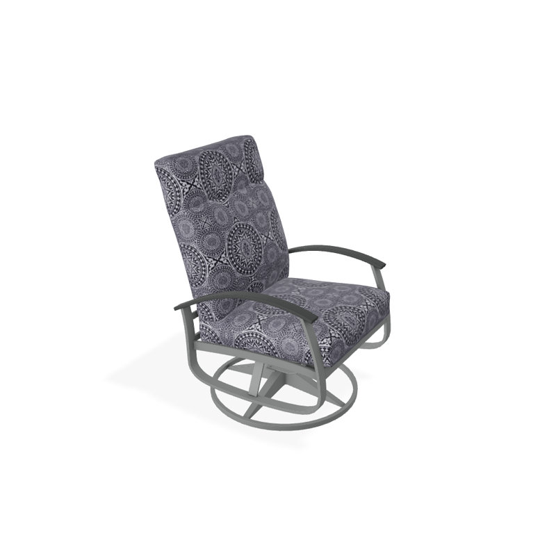 Belle Isle Outdoor Rocker Chair, Blend Sand Sunbrella®, Classic Graphite P30, Textured Graphite