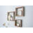 Rustic Farmhouse Set Of 3 Square Shadow Box Shelves