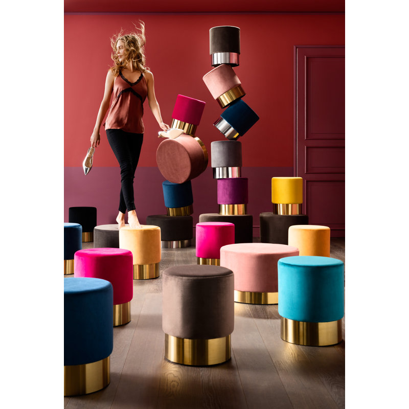 Stool Cherry 35cm, Black, Gold