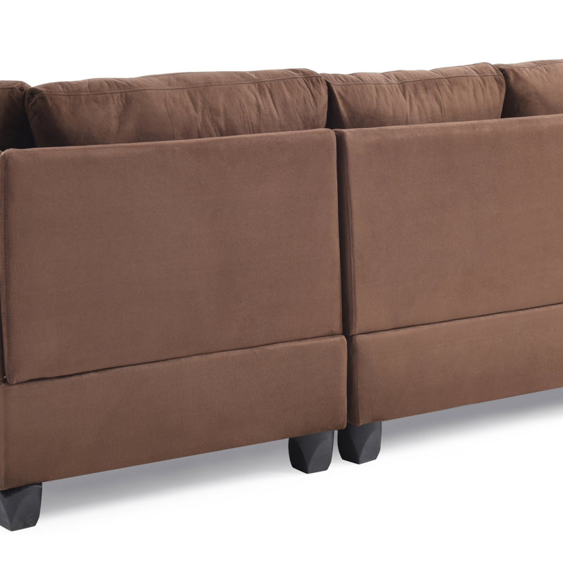 Modern Sectional Sofa For Living Room Sectional (Without Ottoman), Chocolate