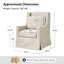 Fauteuil décoratif pivotant avec coussin lombaire l 29,5 po Claudio-815590144-815722989