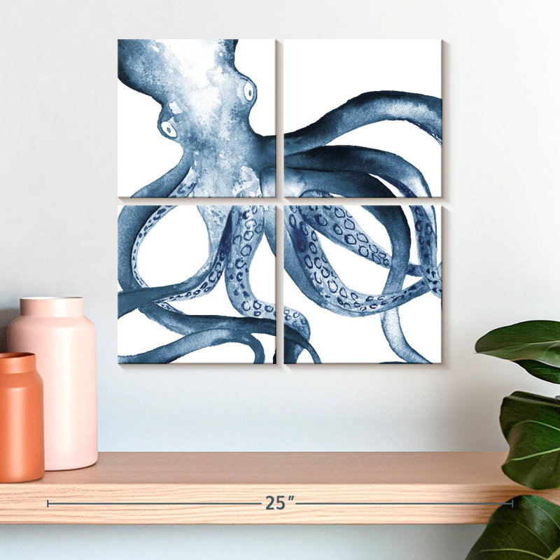 Brampt Octopus In The Blues, 18" H x 18" W