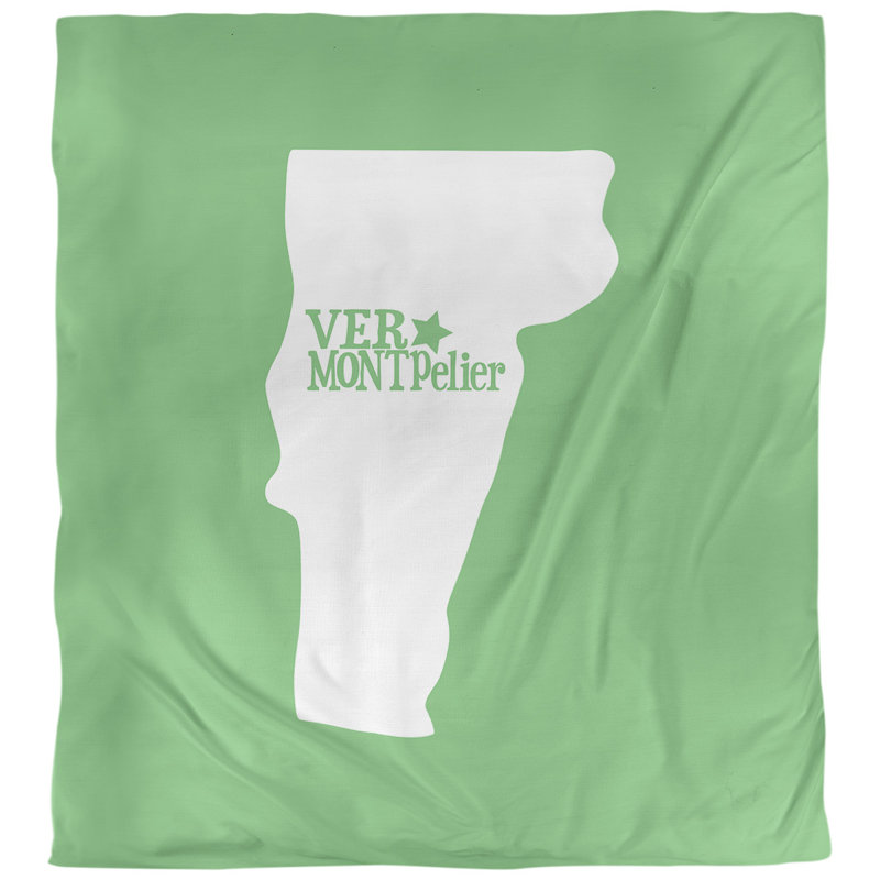 Housse de couette réversible simple montpelier vermont, Housse de couette pour grand lit, Vert, Microfibre