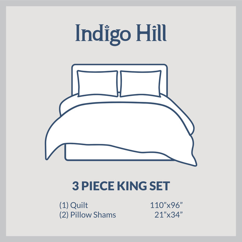 White Cotton King Quilt Set with Diamond Quilting