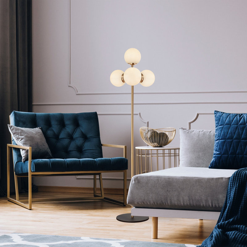 18.864'' Tree Floor Lamp, Gold, Cream