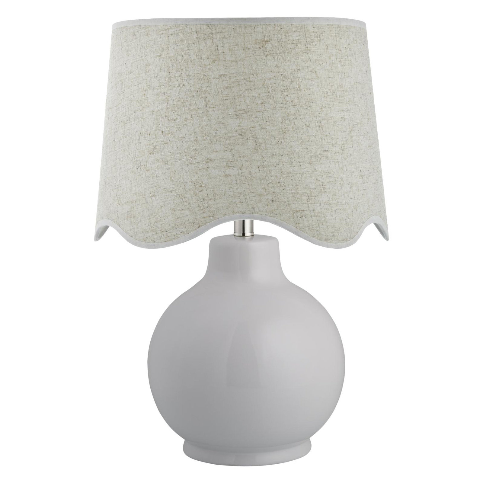 Maura Accent Table Lamp, White, Beige, 22"H x 15"W x 15"D
