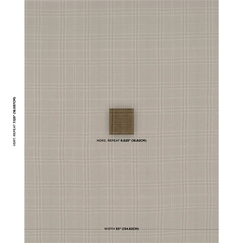 Nils Plaid Linen Fabric, Blue