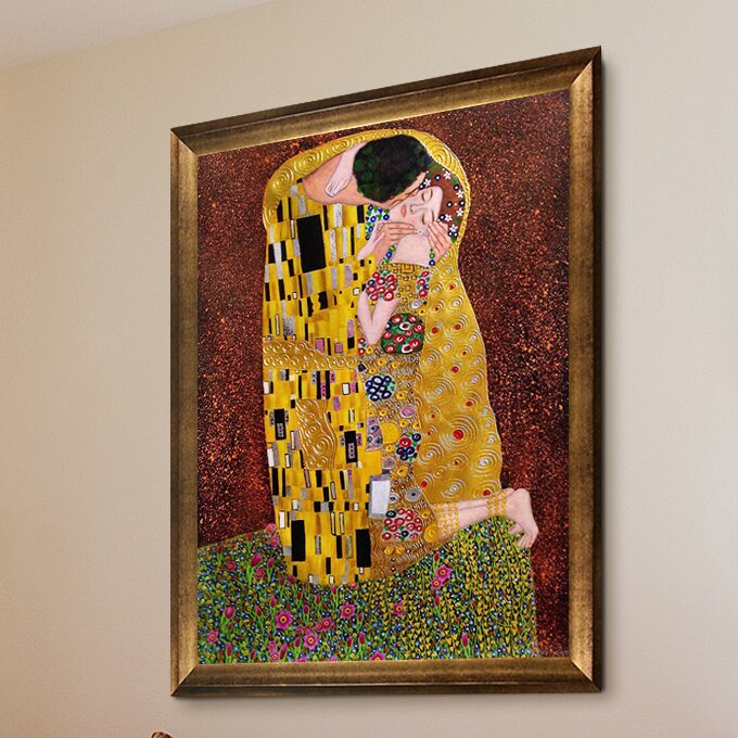 The Kiss Klimt Hand-painted Clipper Lighter Case 1pc 