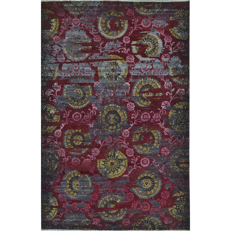 Kendale Hand Woven Wool Abstract Area Rug