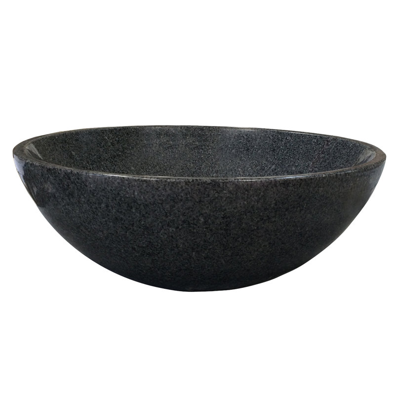 Desmond 16'' Blue Gray Granite Circular Vessel Bathroom Sink