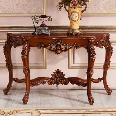 Console de style européen en bois massif.