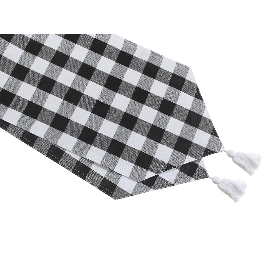 Cotton Table Runner (54") (White Buffalo) iH casadécor