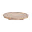 Round Lotus-Shaped Wooden Lazy Susan Tray Organizer