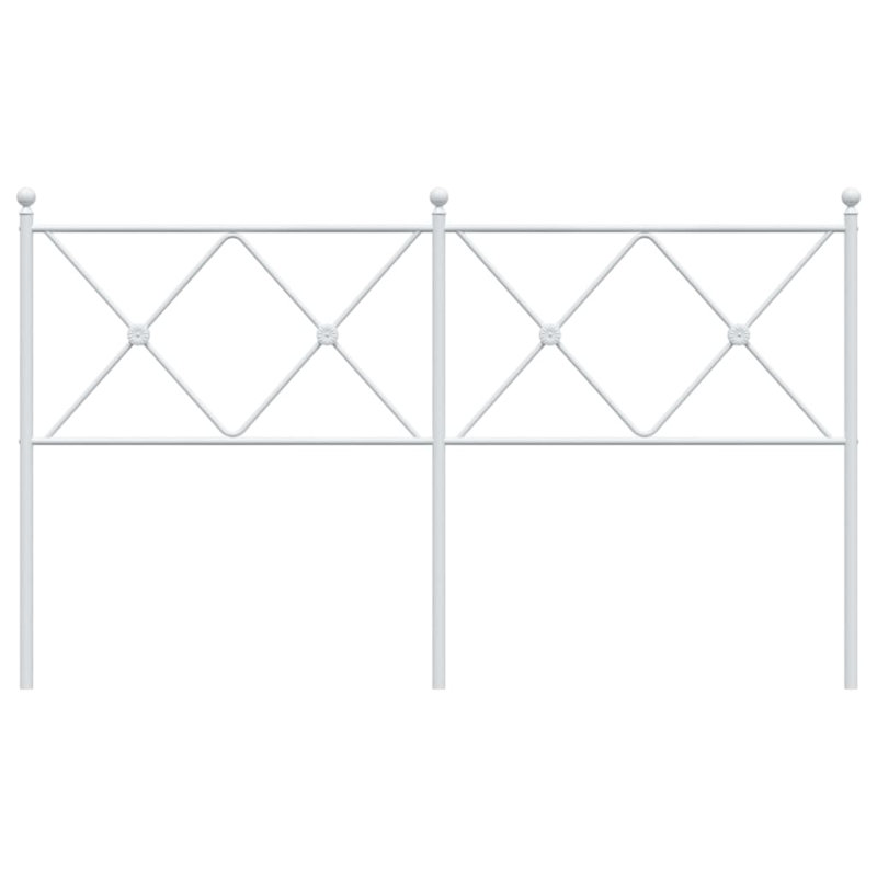 Anzor Metal Headboard, King - 150 x 200 cm, White