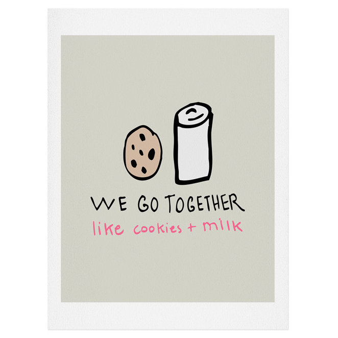 «Like Cookies And Milk», impression, H 14 po x l 11 po x P 0,13 po