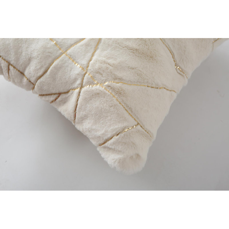 Coussin Emma, Blanc / Doré
