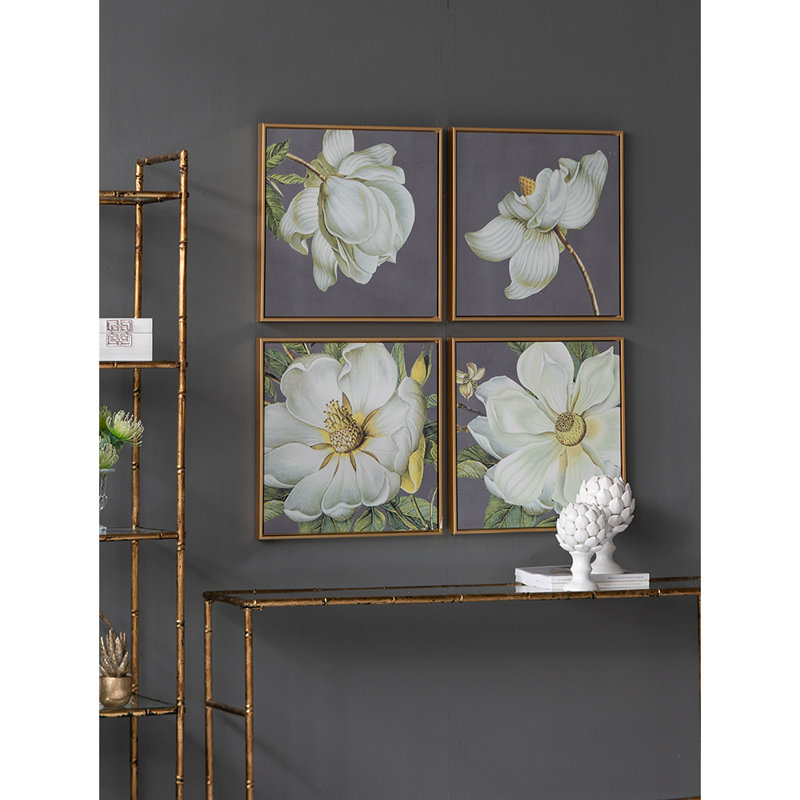 «Grossi Botanical Flower Prints», art mural pour le salon