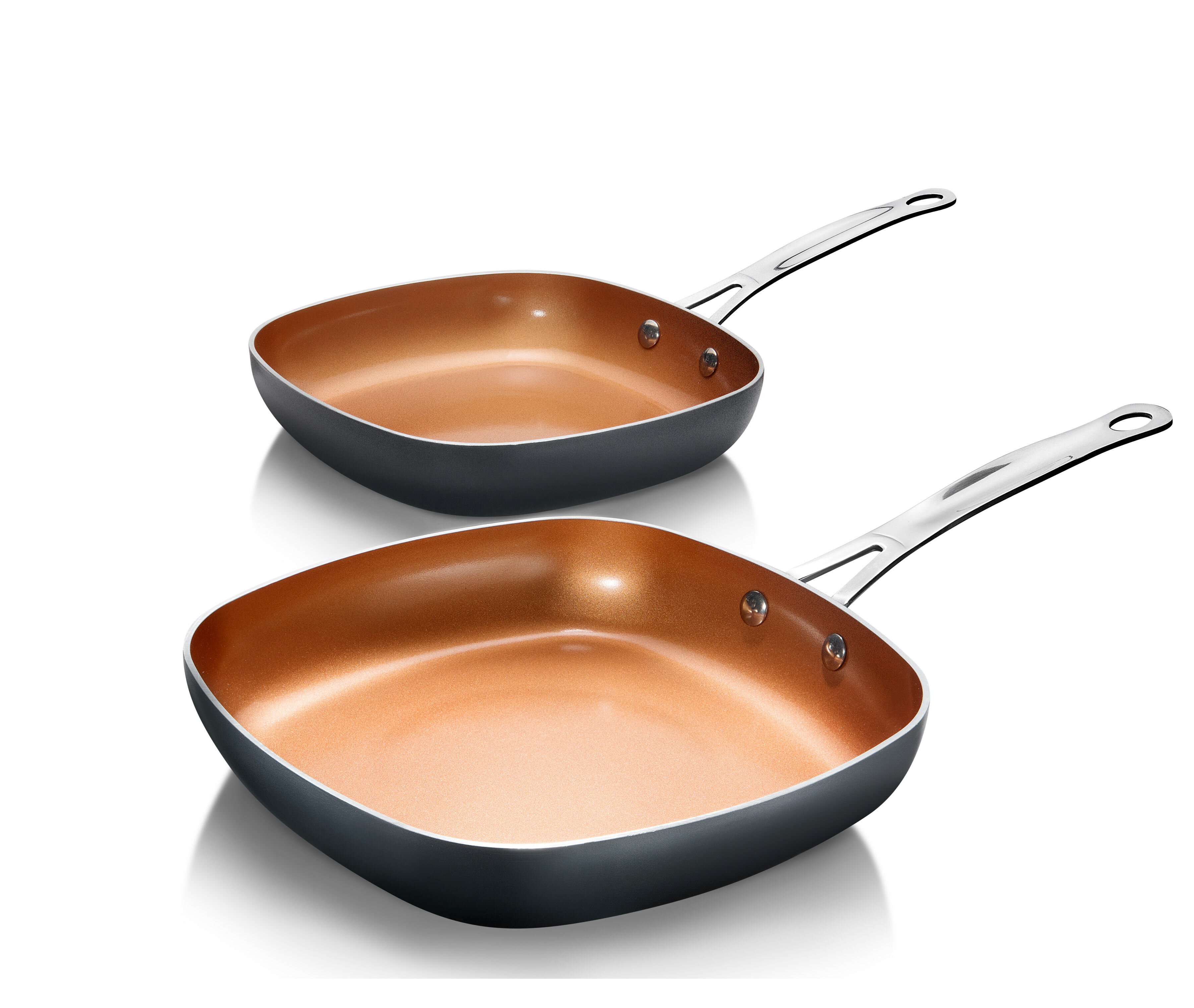 Gotham Steel Hammered Copper Aluminum Non-Stick Pan with Lid - 14 in
