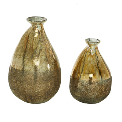 2 Piece Mateer 12.25" Glass Table Vase Set