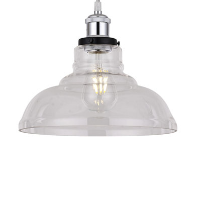 16cm H Glass Bowl Pendant Shade ( Screw On )