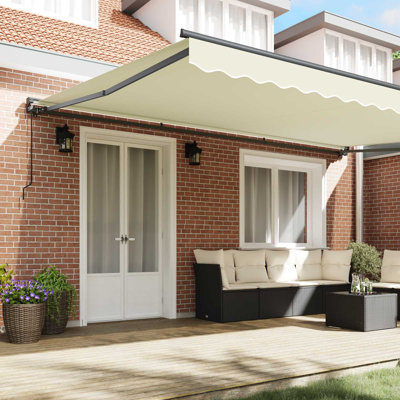 VidaXL Polyester Cover Retractable Patio Awning