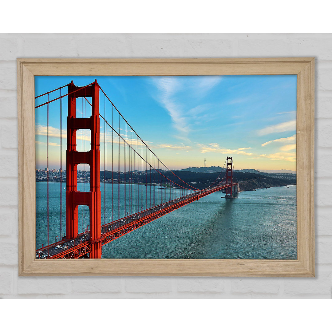 Golden Gate Bridge Blue Waters - Einzelner Bilderrahmen Kunstdrucke