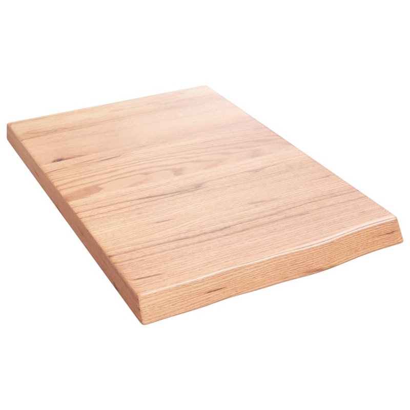 Stutler 60cm Solid Wood Single Bathroom Vanity Top, Light Brown