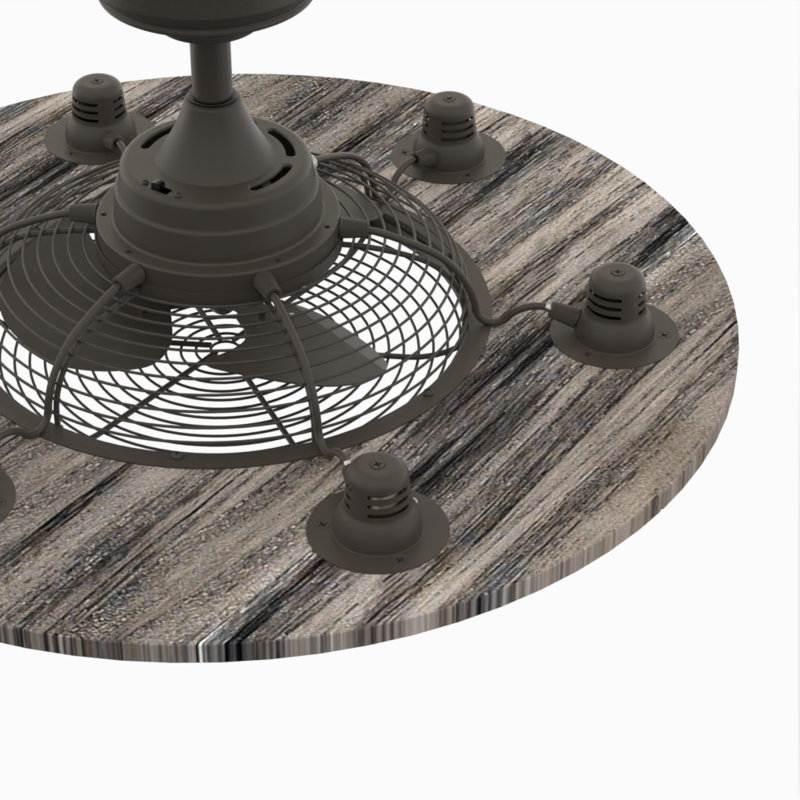 Clairene 12'' Ceiling Fan with LED Lights, Matte Greige