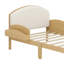 Base de lit plateforme avec tête de lit courbée et rembourrée, pieds arqués et rangement latéral pour les chambres à coucher modernes-868193760-868193774