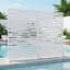 Cloison de séparation 72 po x 47 po autoportante en métal avec clôture en treillis pour patio, balcon, cour, piscine, pièce intérieure-69478583-121900080-131079740