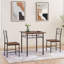 3-Piece Retro Kitchen Dining Set With Durable Table And Comfortable Chairs For Versatile Use