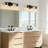 3-Light Black Globe Bathroom Vanity Light Dimmable