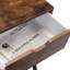 Table de chevet rustique brun avec tiroirs fonctionnels - Pieds en bois massif, pour armoire de chambre à coucher 2-649942873