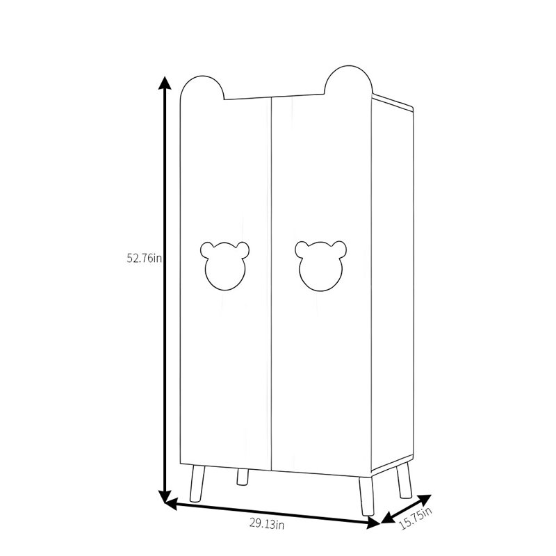 Simple And Cute Little Bear Wardrobe