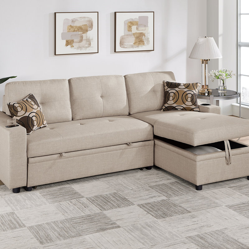 Canapé modulaire convertible en tissu Dorris